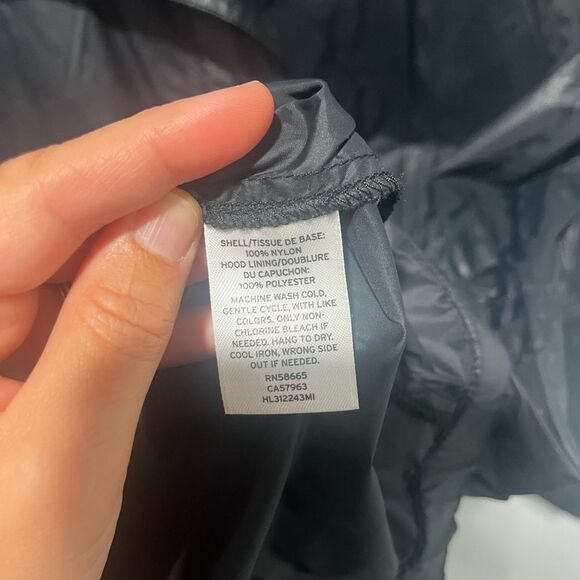 Trouvé Black Rain Hooded Trench Coat Nylon Lightweight M - Picture 5 of 6